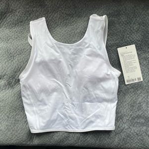 lululemon Femme Force crop tank white